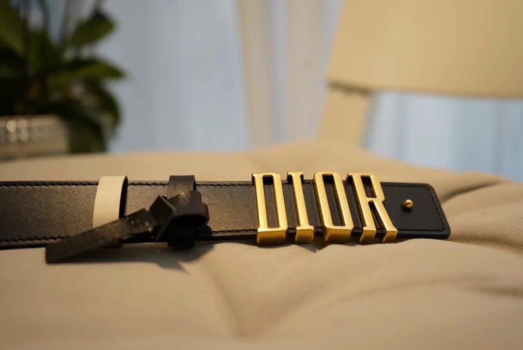 디올 D-FENCE 리버서블 벨트 블랙 아이보리 30mm