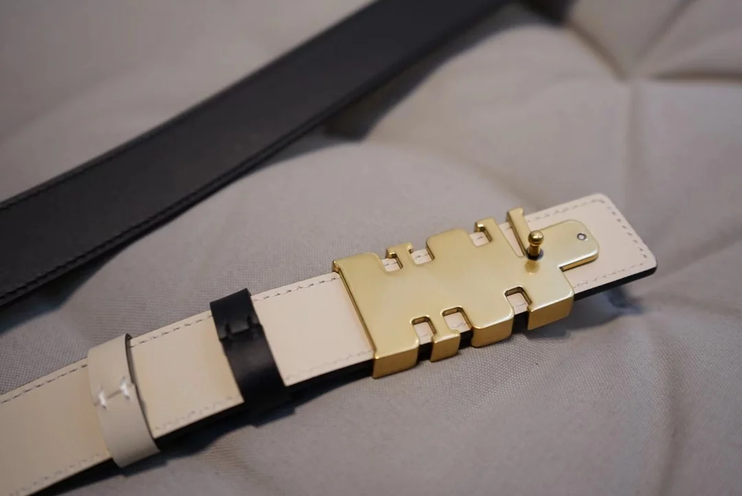 디올 D-FENCE 리버서블 벨트 블랙 아이보리 30mm