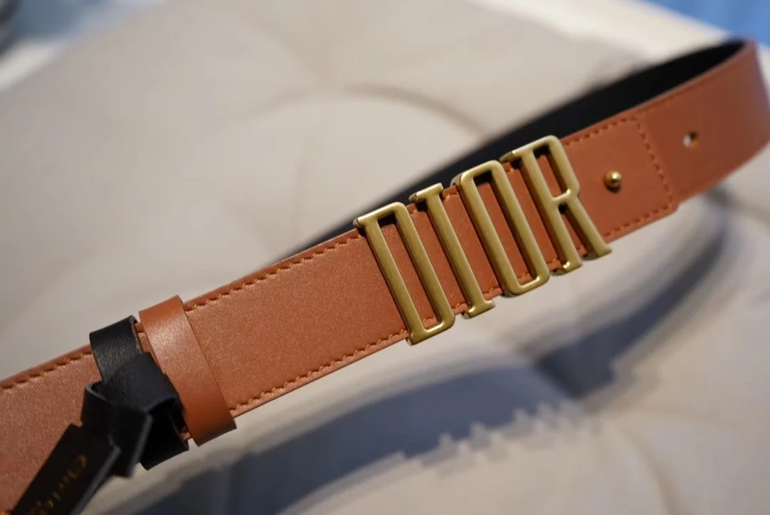 디올 D-FENCE 리버서블 벨트 브라운 블랙 30mm