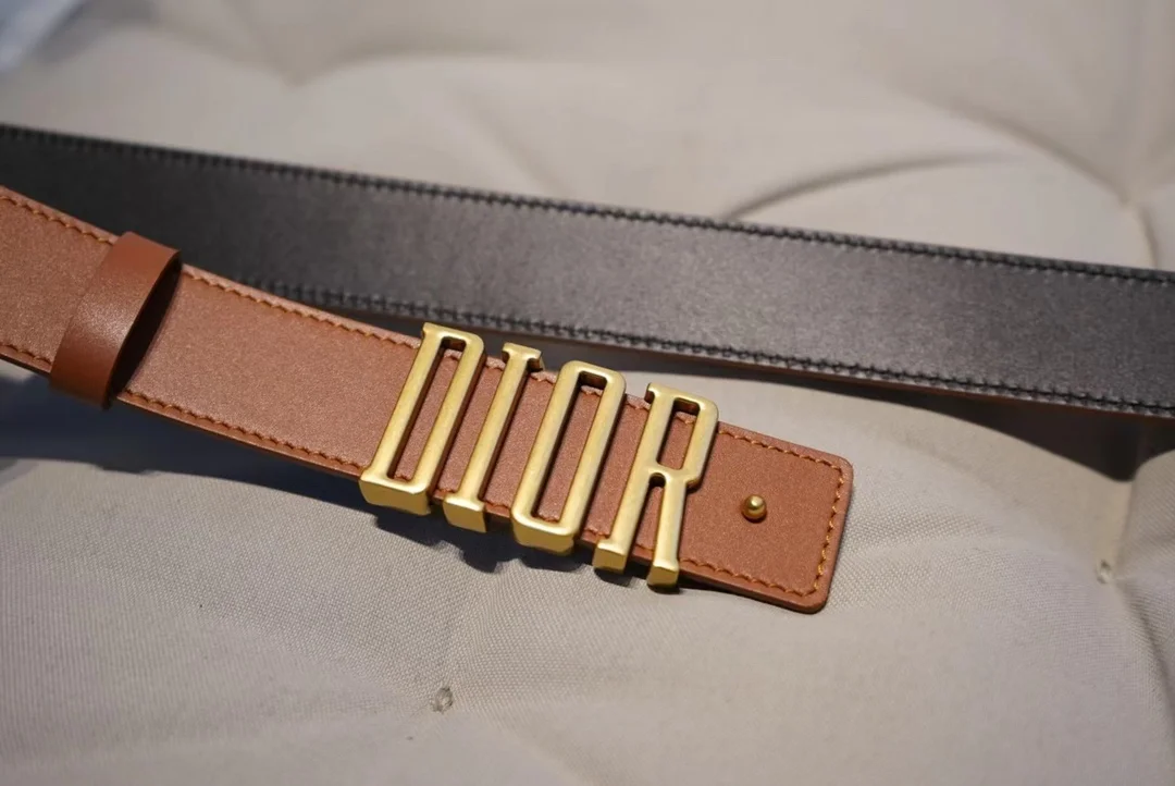 디올 D-FENCE 리버서블 벨트 브라운 블랙 30mm