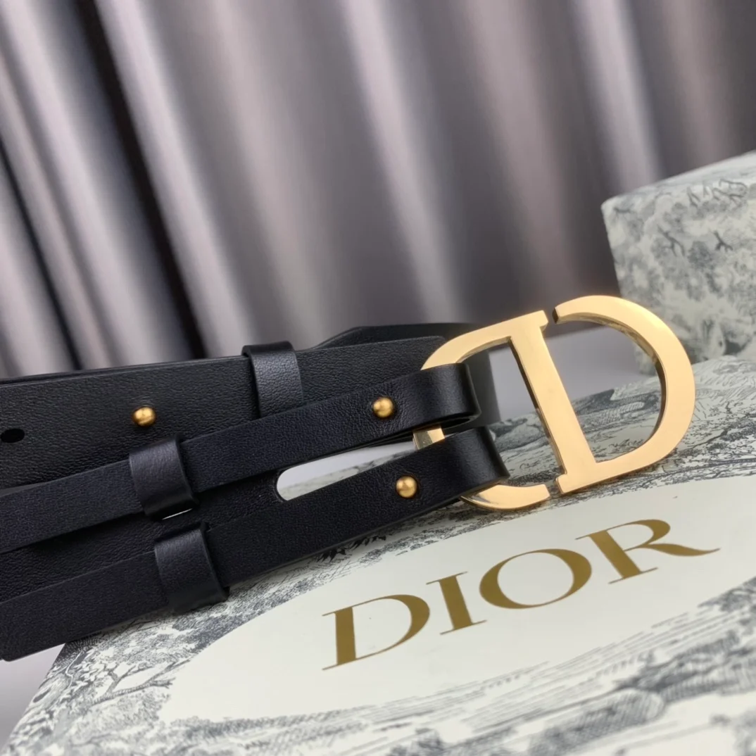 디올 30 몽테뉴 벨트 블랙 30mm