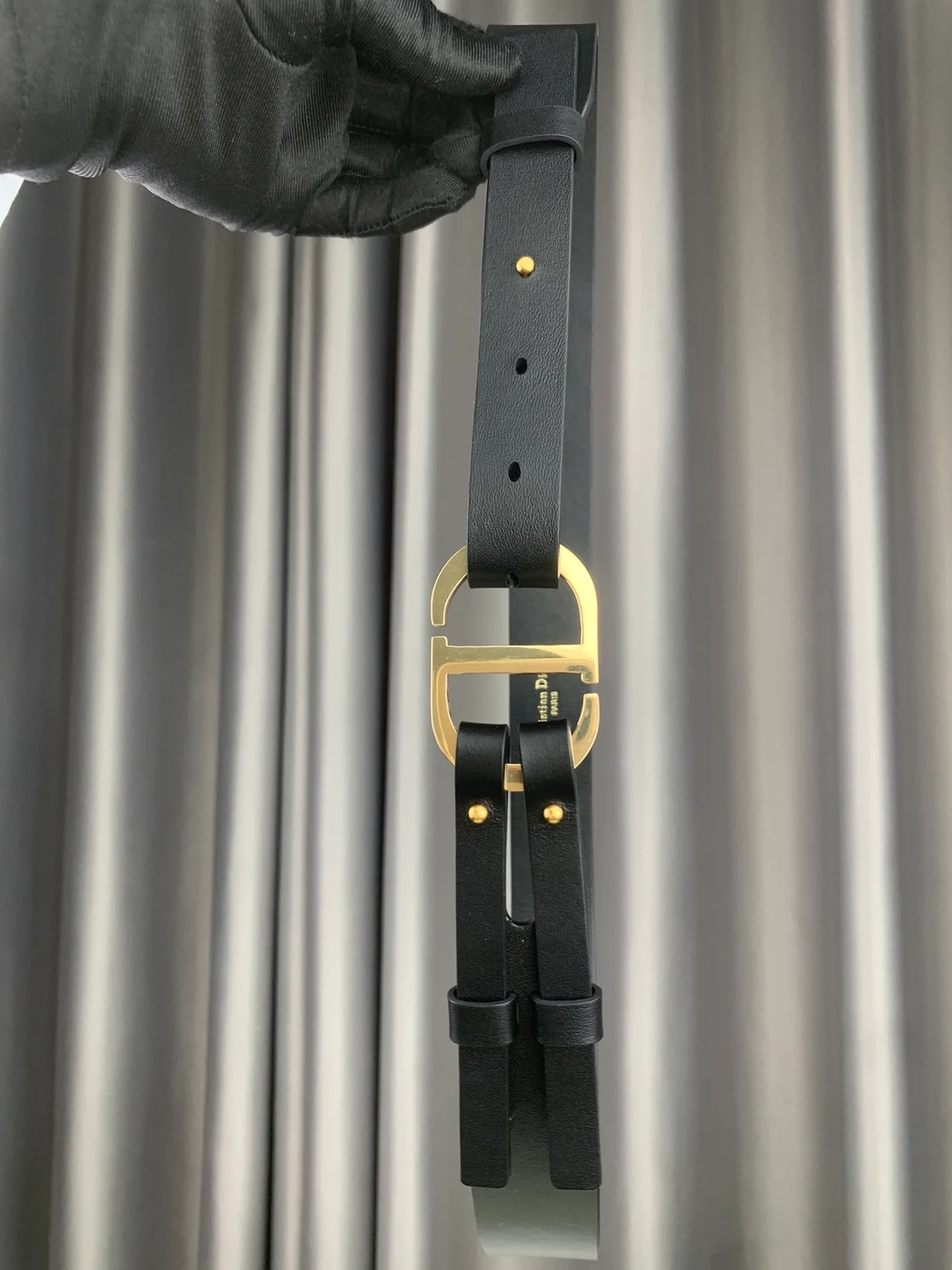 디올 30 몽테뉴 벨트 블랙 30mm