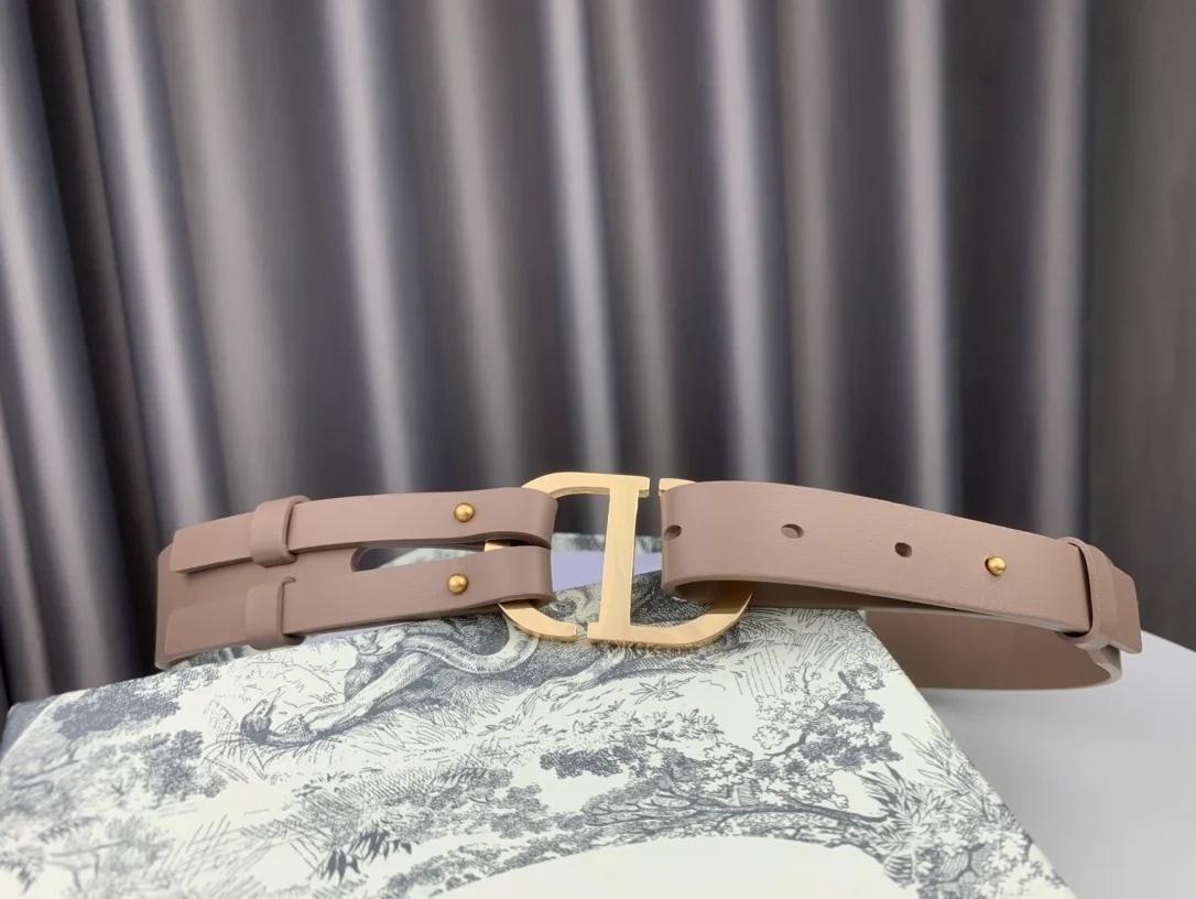 디올 30 몽테뉴 벨트 베이지 30mm