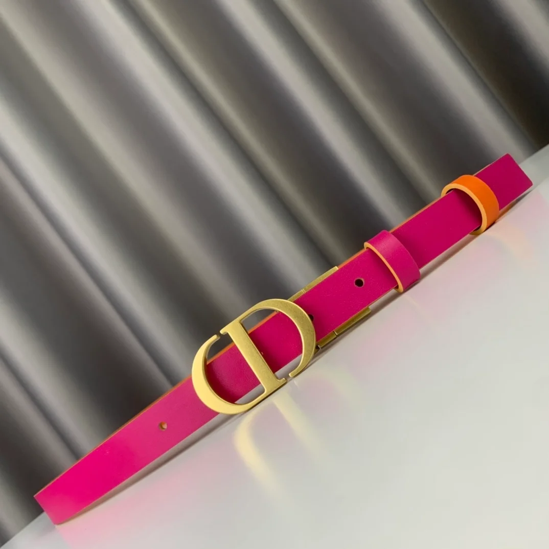 디올 30 몽테뉴 리버서블 벨트 오렌지 핑크 20mm