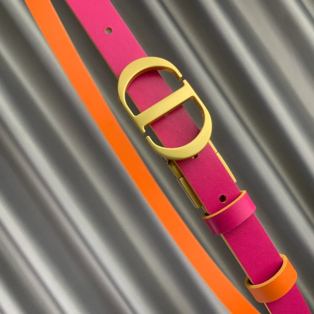 디올 30 몽테뉴 리버서블 벨트 오렌지 핑크 20mm