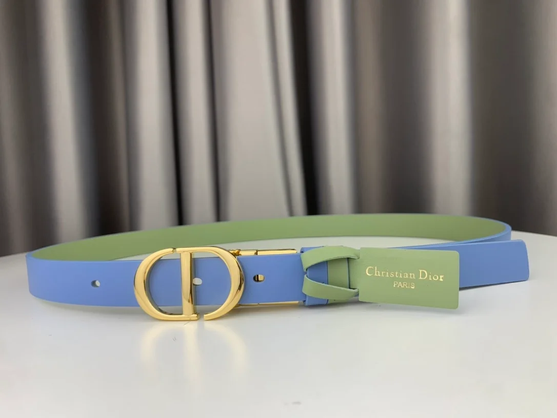 디올 30 몽테뉴 리버서블 벨트 블루 그린 20mm