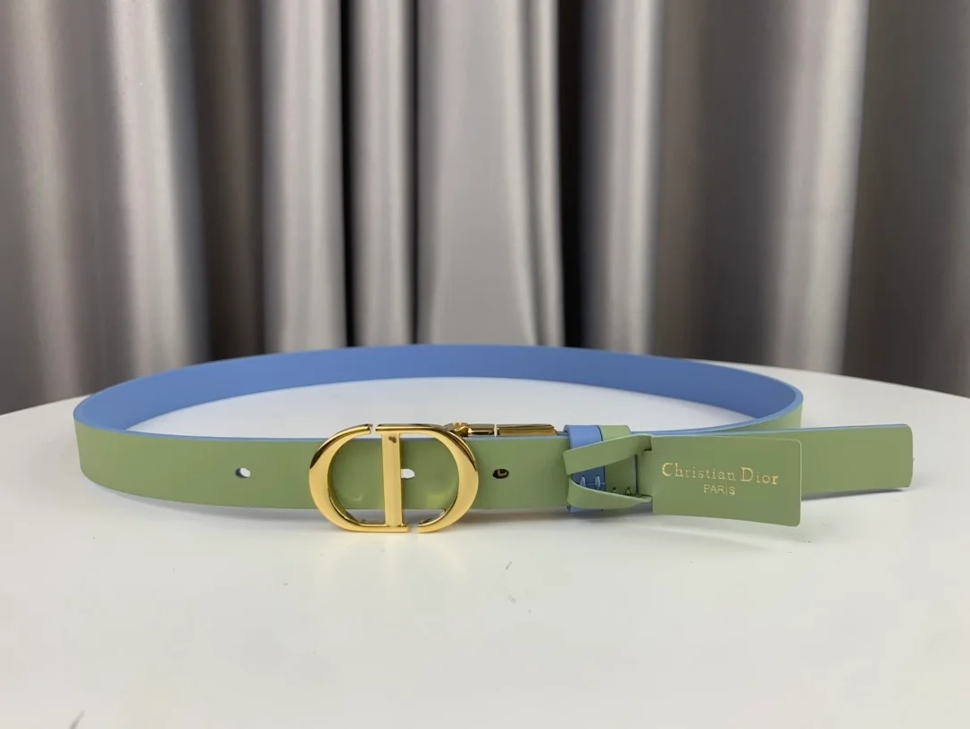 디올 30 몽테뉴 리버서블 벨트 블루 그린 20mm