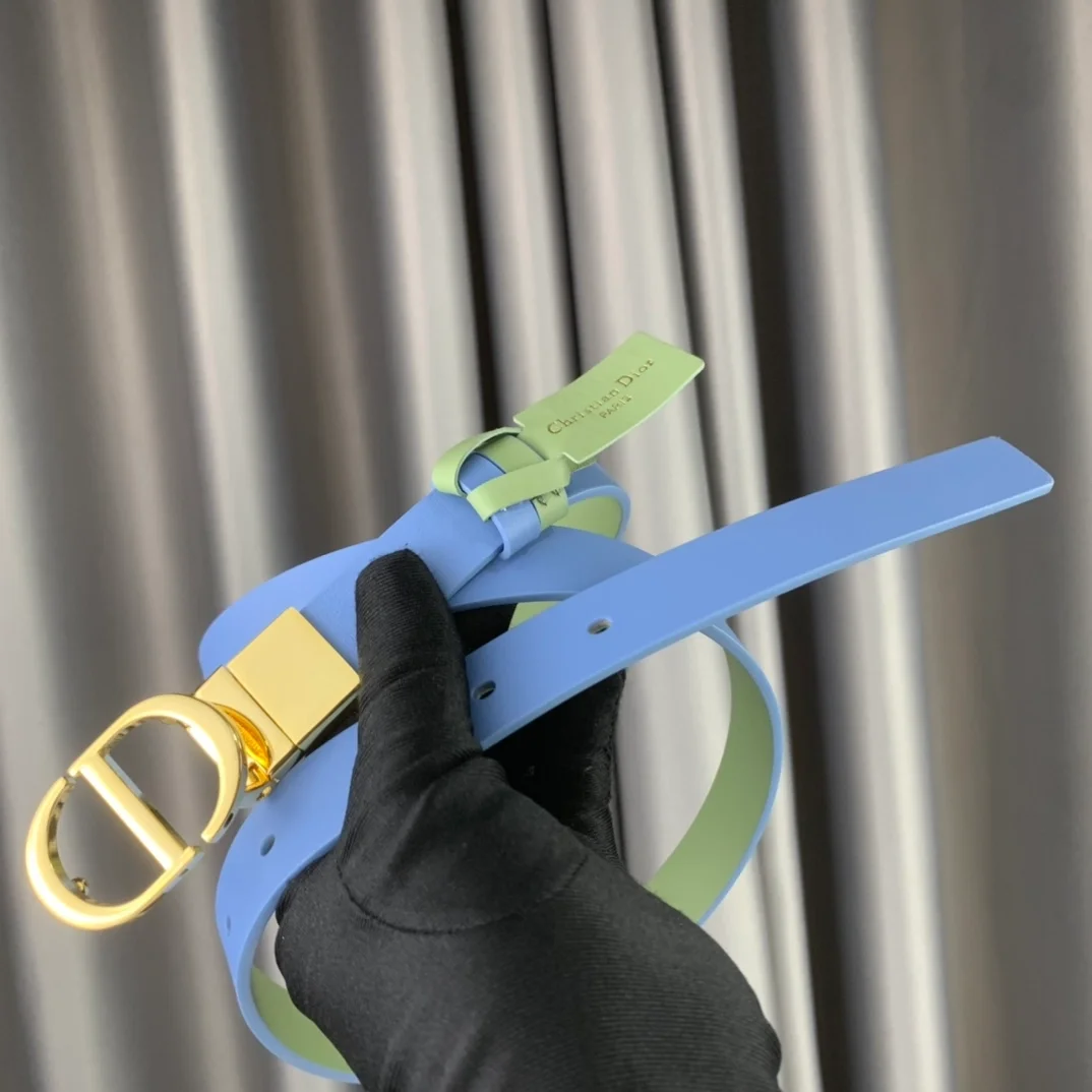 디올 30 몽테뉴 리버서블 벨트 블루 그린 20mm