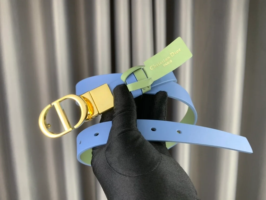 디올 30 몽테뉴 리버서블 벨트 블루 그린 20mm