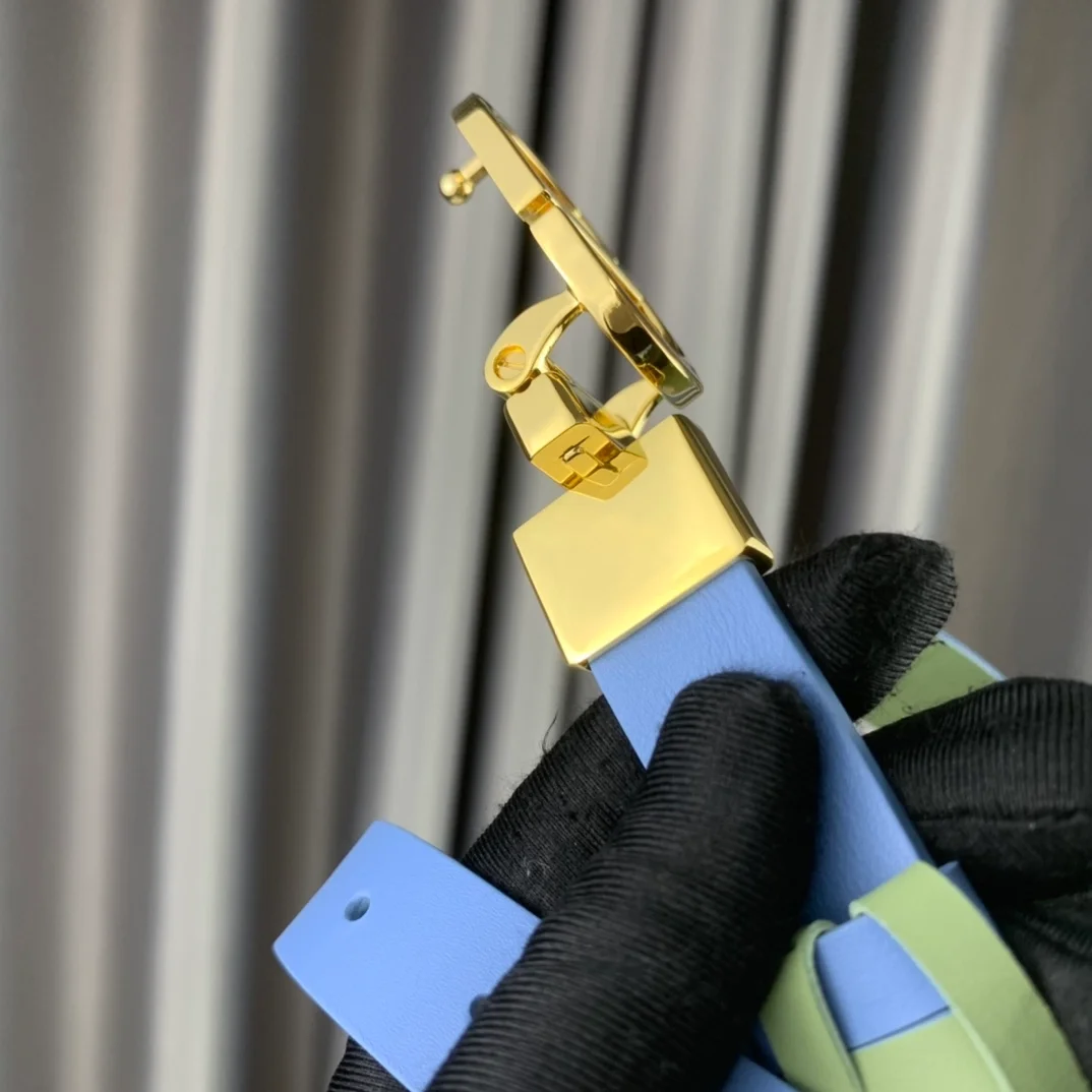 디올 30 몽테뉴 리버서블 벨트 블루 그린 20mm