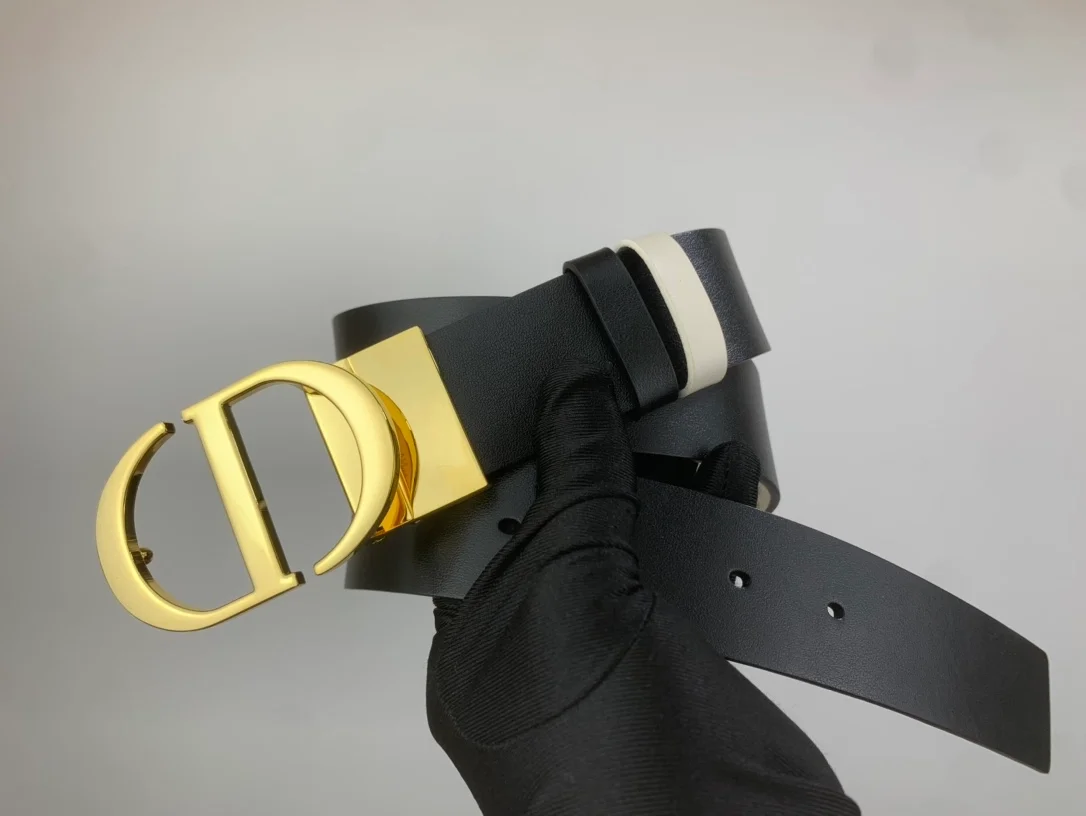 디올 30 몽테뉴 리버서블 벨트 블랙 라떼 35mm
