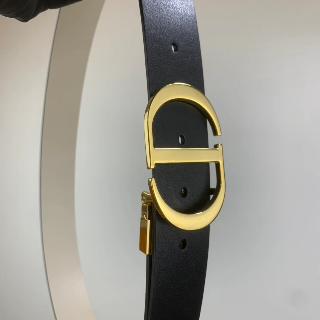 디올 30 몽테뉴 리버서블 벨트 블랙 라떼 35mm