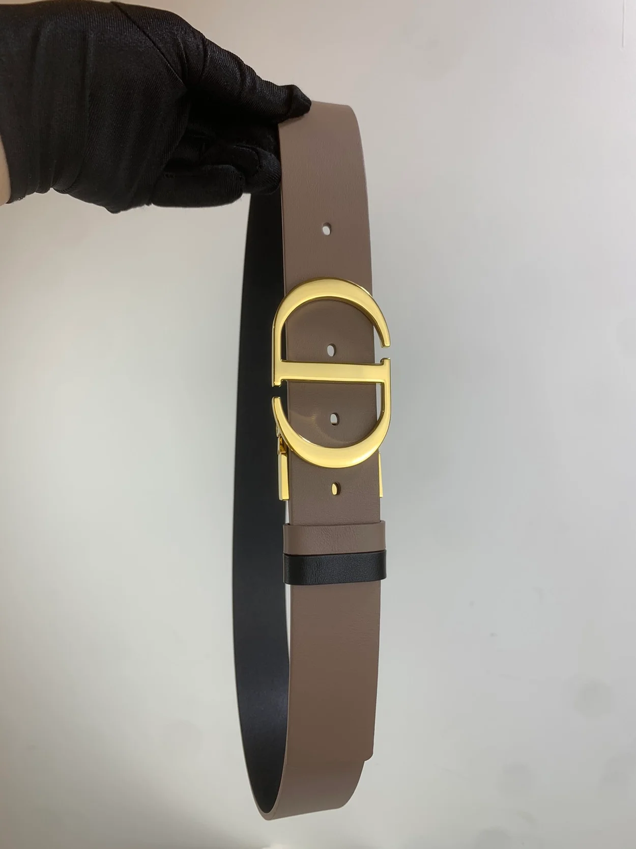 디올 30 몽테뉴 리버서블 벨트 베이지 블랙 35mm