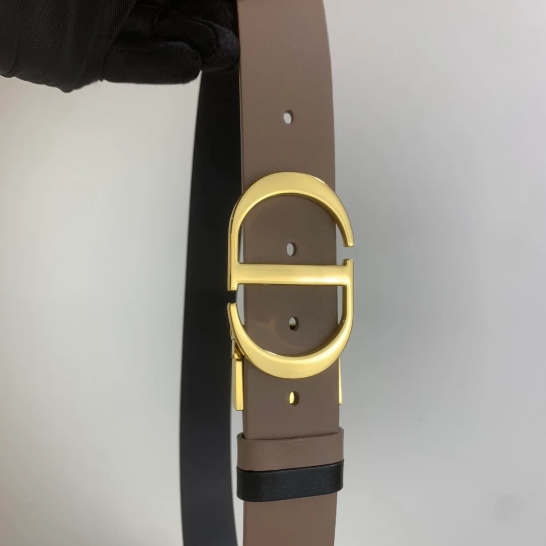 디올 30 몽테뉴 리버서블 벨트 베이지 블랙 35mm