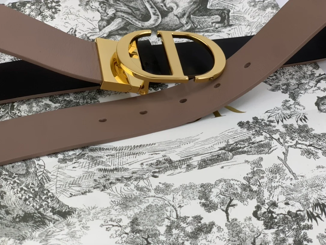 디올 30 몽테뉴 리버서블 벨트 베이지 블랙 35mm