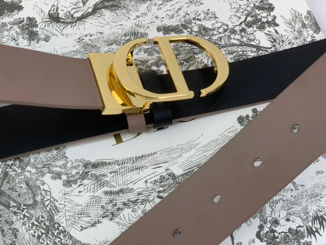 디올 30 몽테뉴 리버서블 벨트 베이지 블랙 35mm