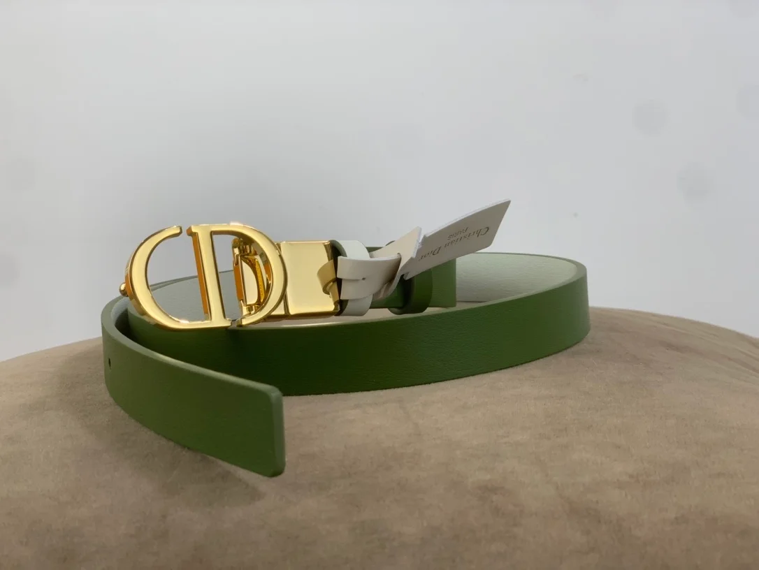 디올 30 몽테뉴 리버서블 벨트 그린 아이보리 20mm