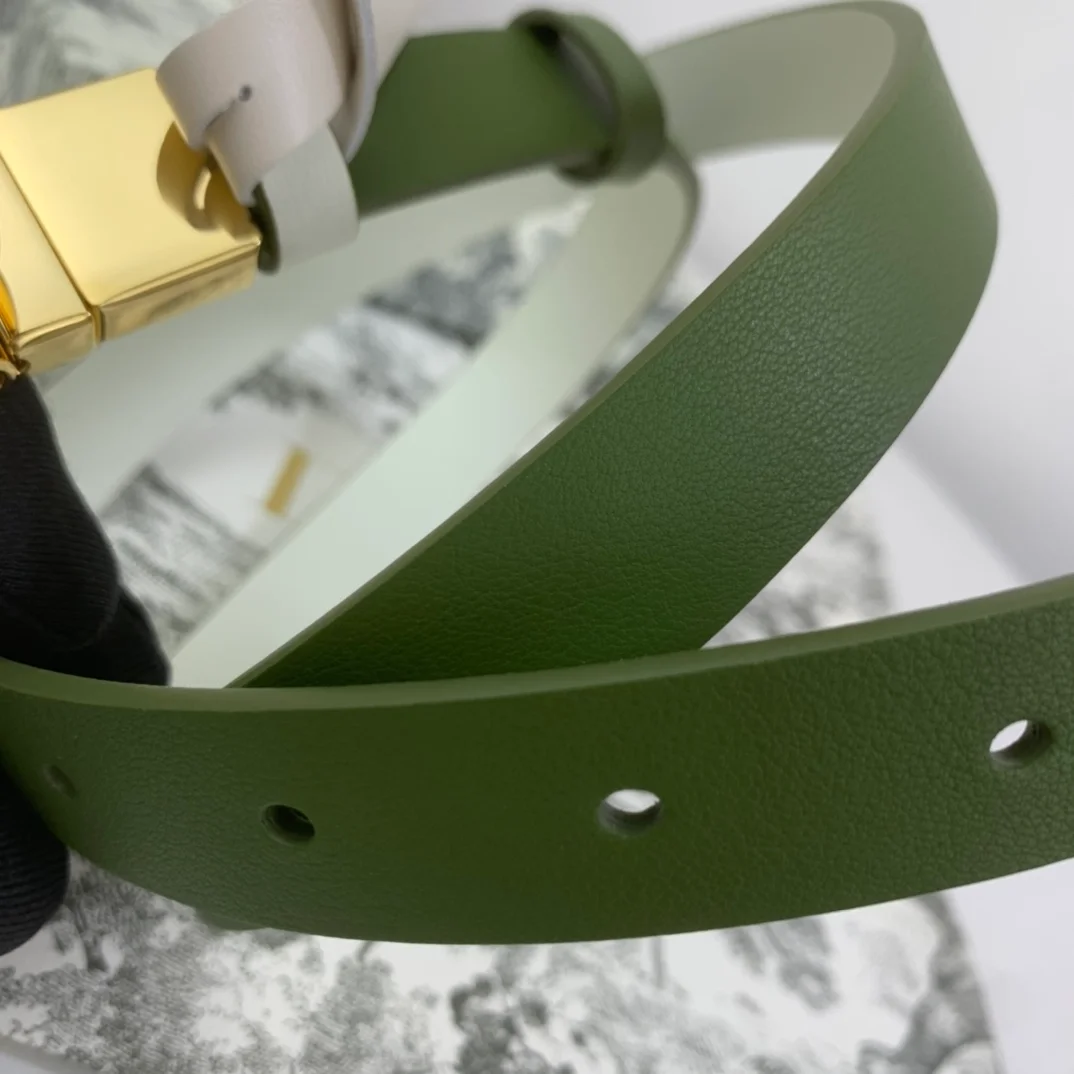 디올 30 몽테뉴 리버서블 벨트 그린 아이보리 20mm