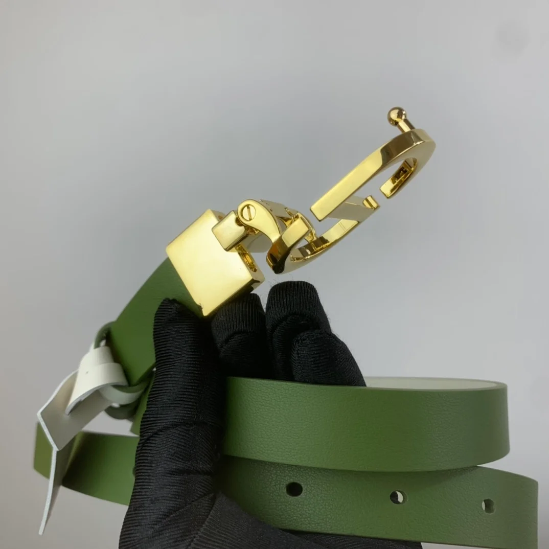 디올 30 몽테뉴 리버서블 벨트 그린 아이보리 20mm