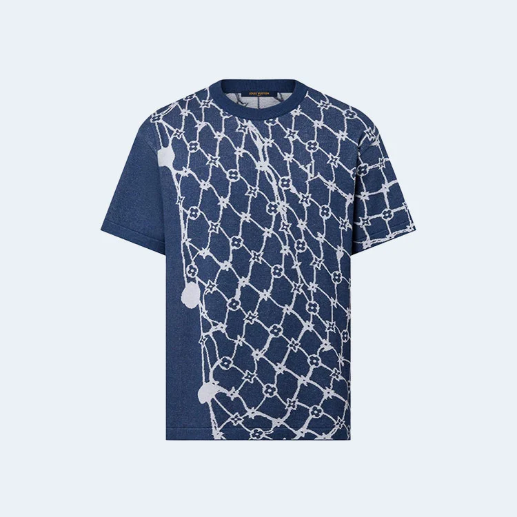 루이비통 코튼 숏 슬리브드 크루넥 티셔츠