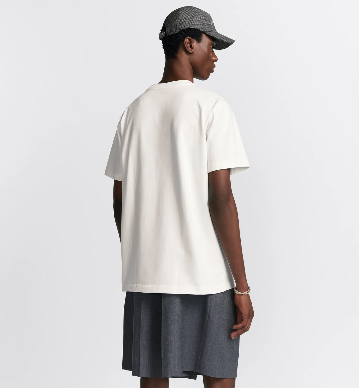 디올 핸드라이팅 캐주얼 핏 티셔츠 화이트