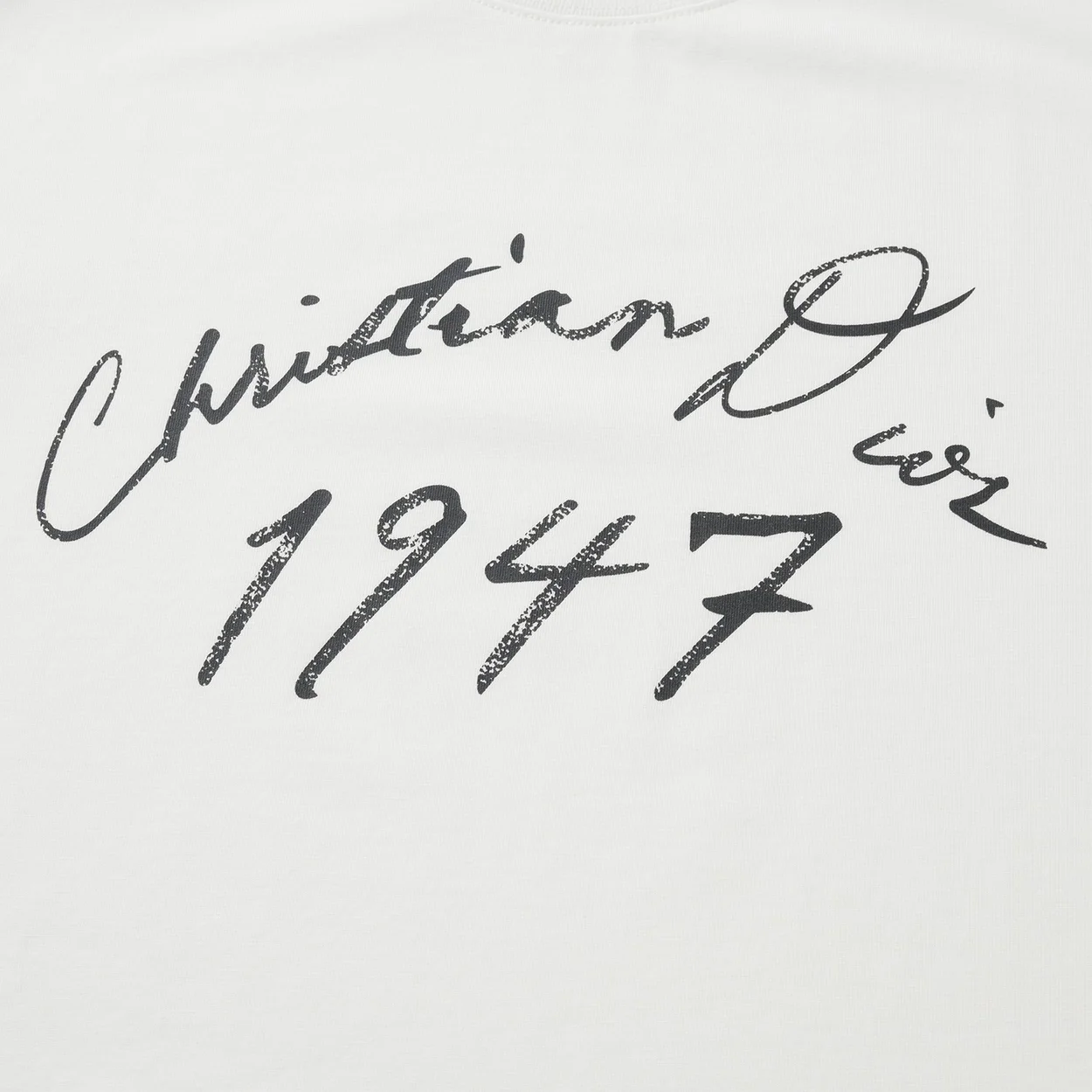 디올 핸드라이팅 캐주얼 핏 티셔츠 화이트