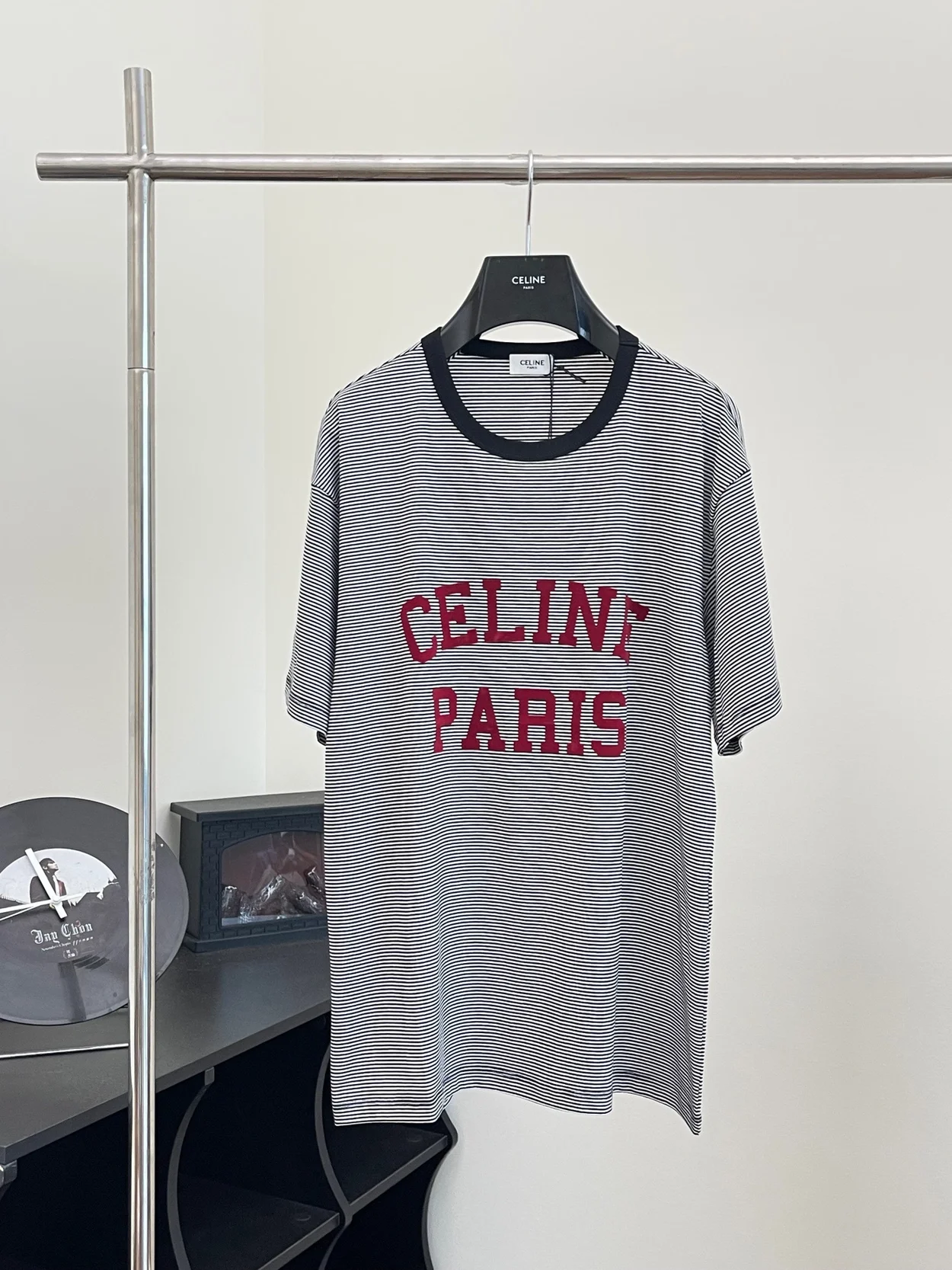 셀린느 코튼 스트라이프 반팔 티셔츠