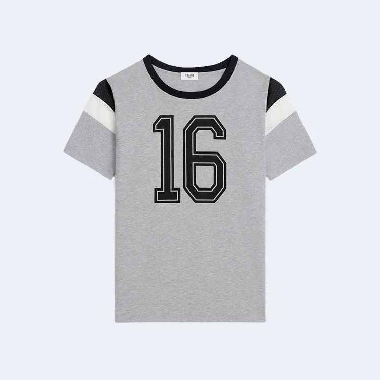 셀린느 16 70's 코튼 저지 티셔츠 그레이