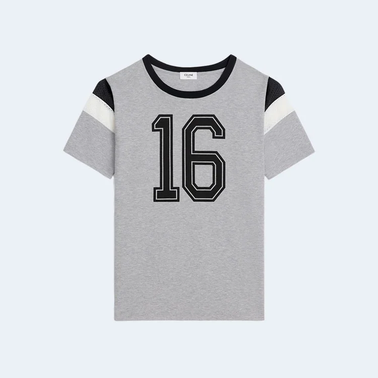 셀린느 16 70's 코튼 저지 티셔츠 그레이