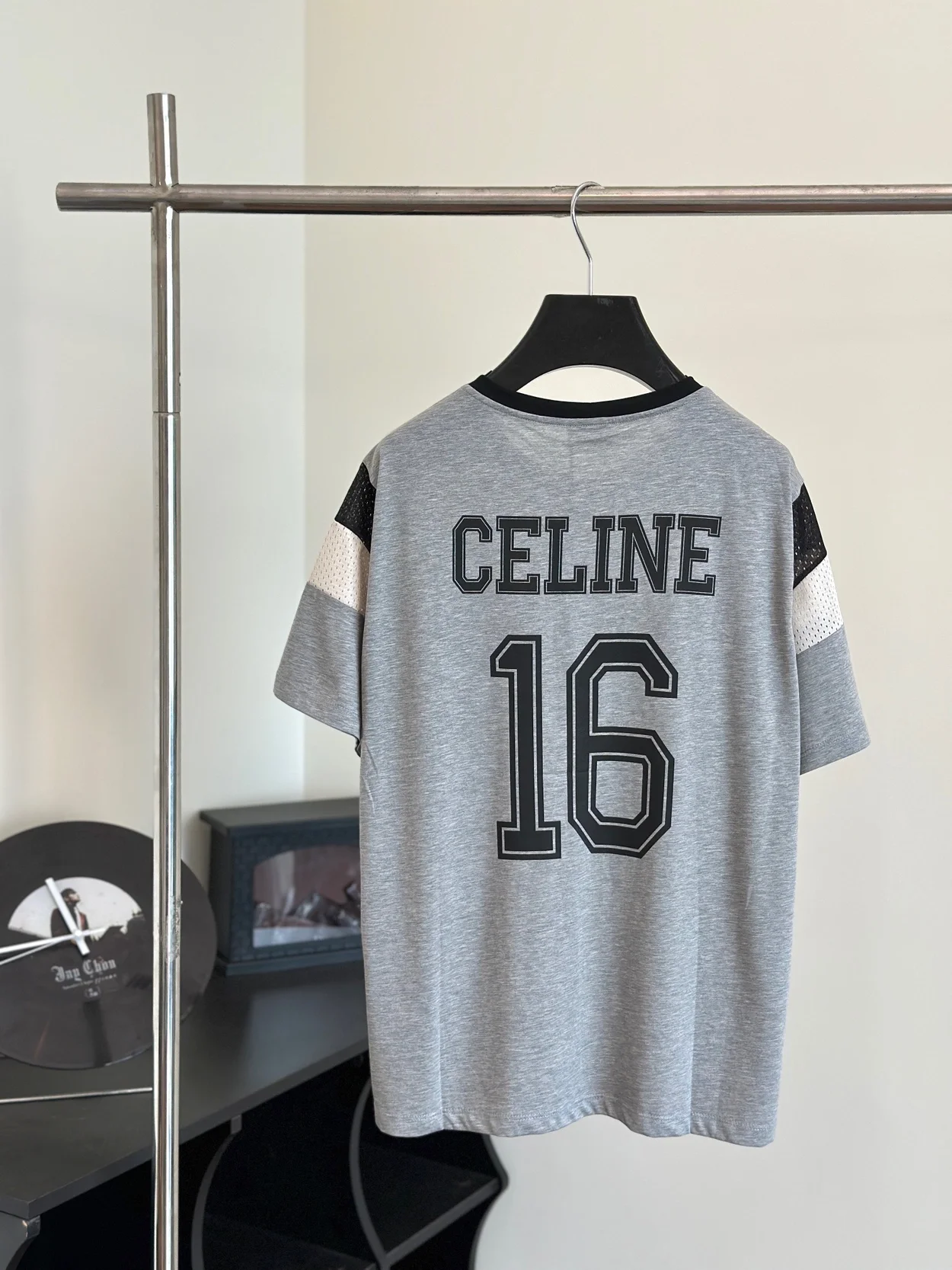 셀린느 16 70's 코튼 저지 티셔츠 그레이