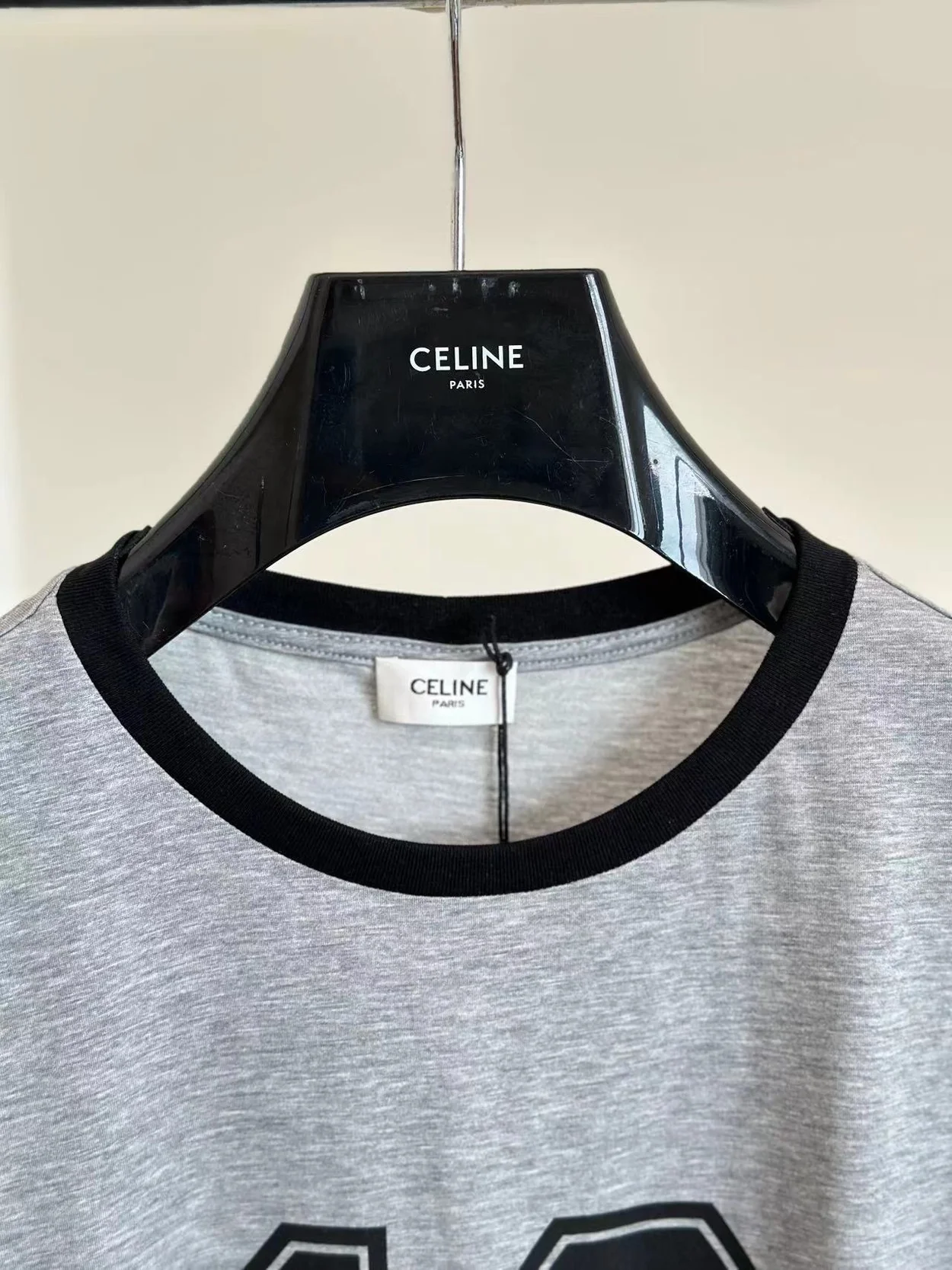 셀린느 16 70's 코튼 저지 티셔츠 그레이