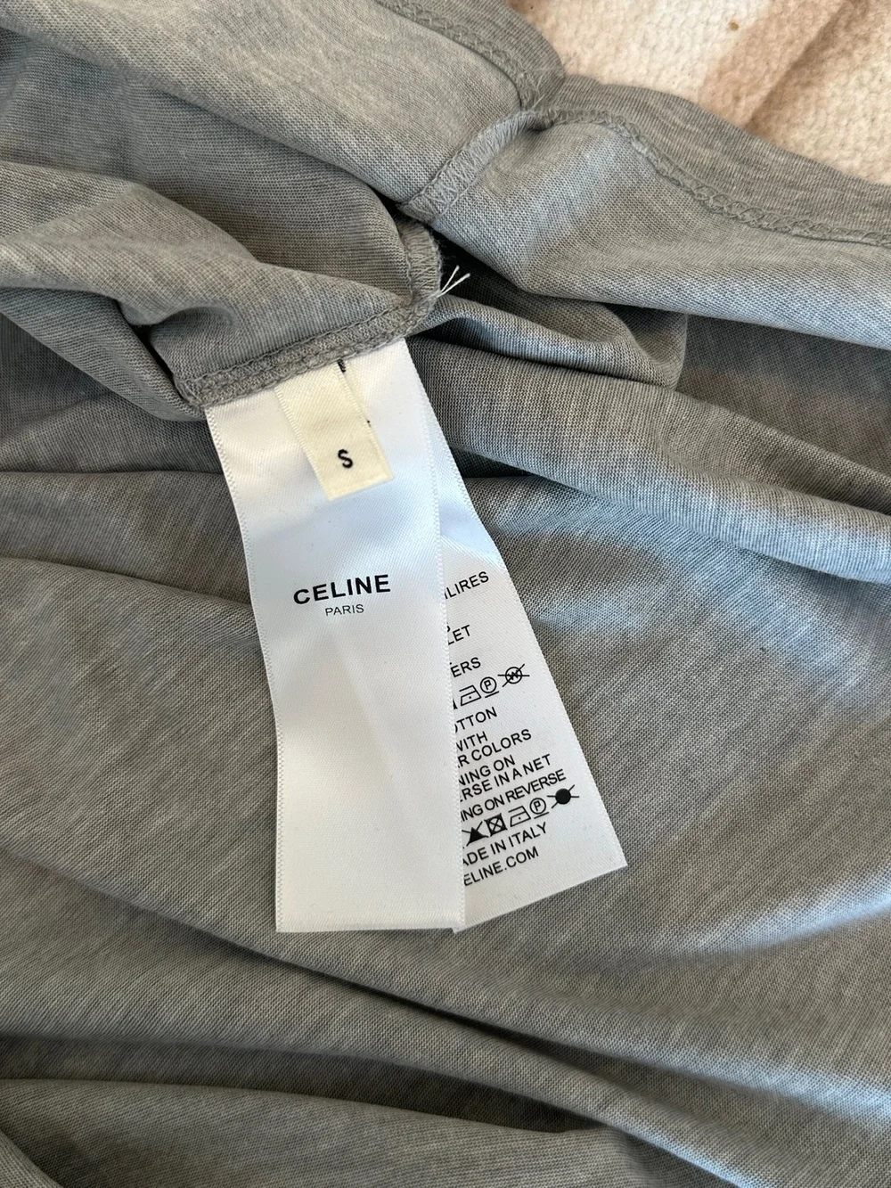 셀린느 16 70's 코튼 저지 티셔츠 그레이