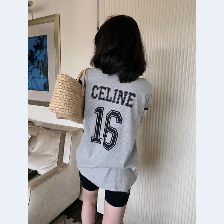 셀린느 16 70's 코튼 저지 티셔츠 그레이