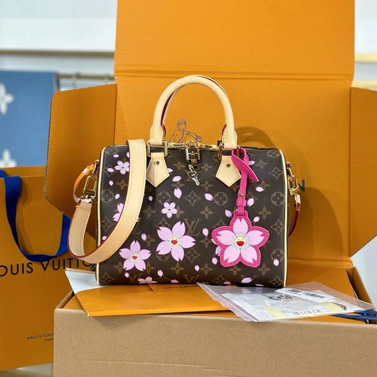 루이비통 x 무라카미 스피디 반둘리에 25 M14174