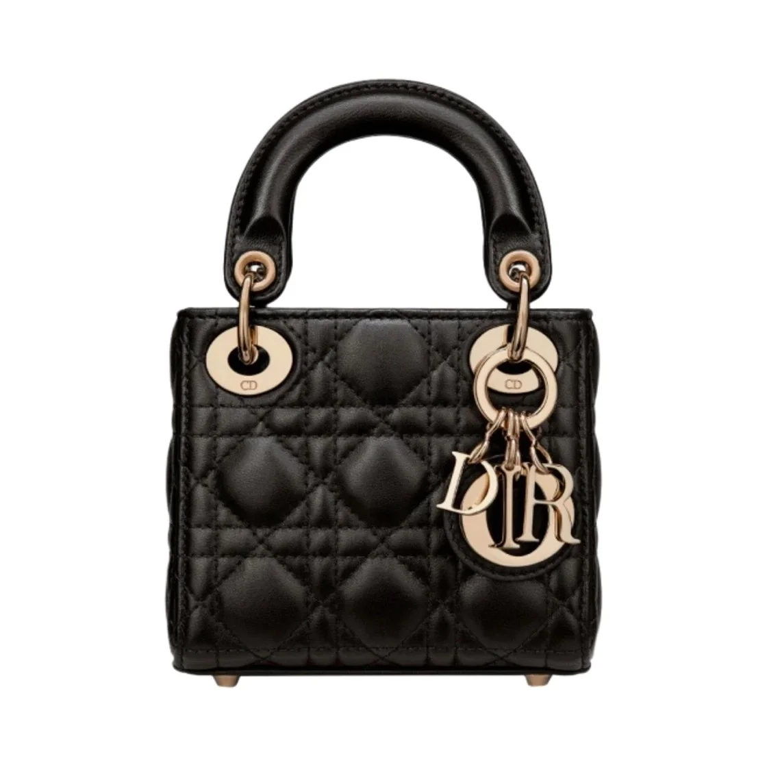 디올 레이디 마이크로 핸드백 블랙