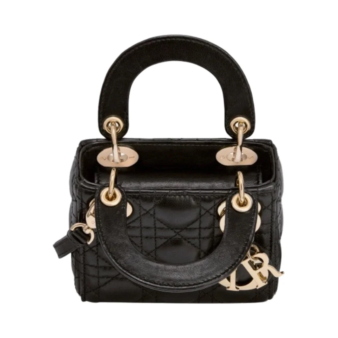 디올 레이디 마이크로 핸드백 블랙
