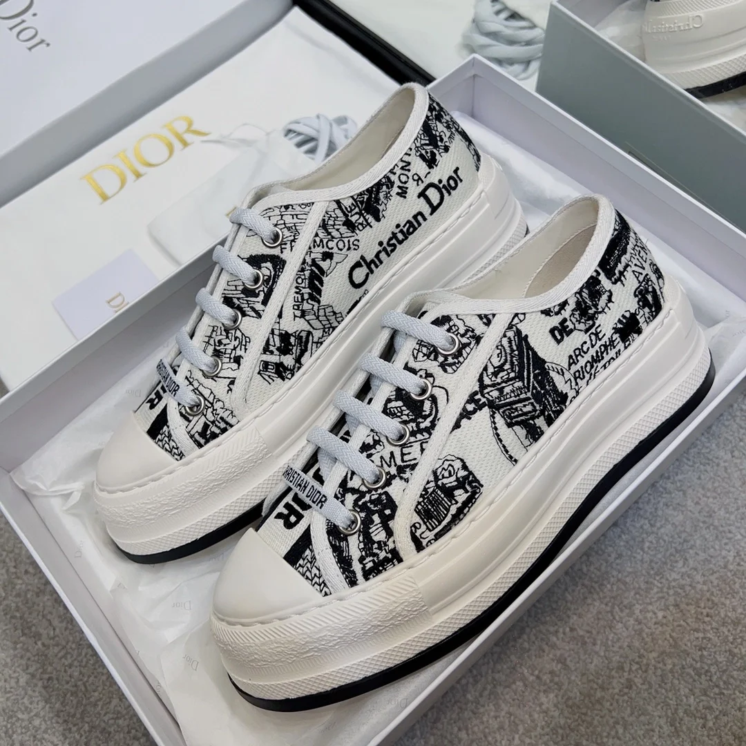 디올 플랫폼 스니커즈 화이트&블랙