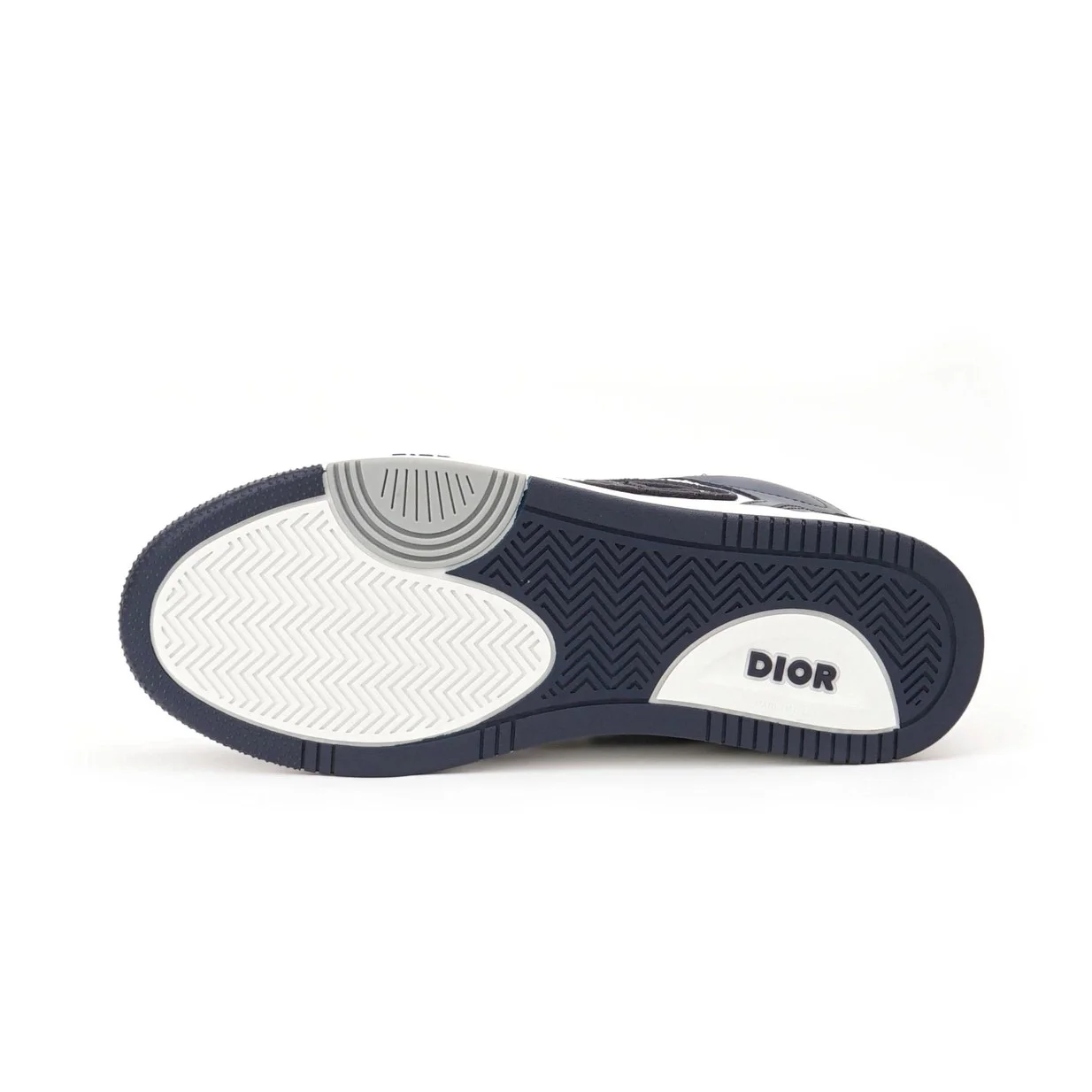 디올 B57 미드탑 스니커즈 오블리크 네이비 블루 & 화이트