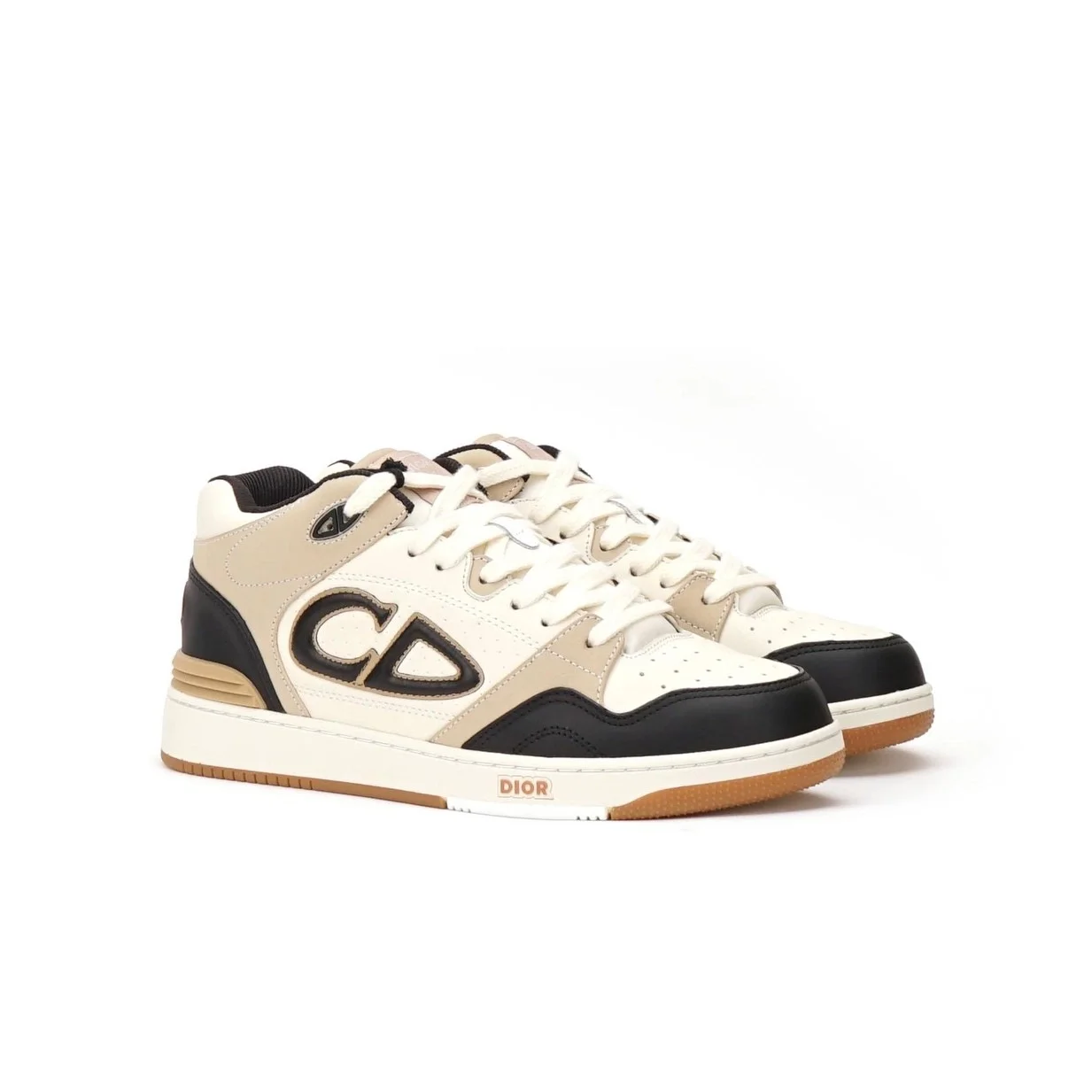 디올 B57 미드탑 스니커즈 블랙 & 크림