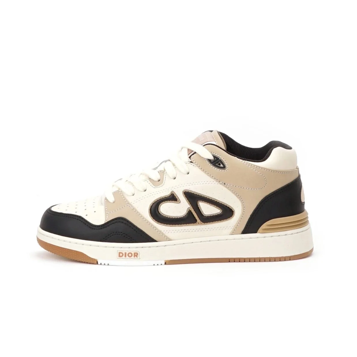 디올 B57 미드탑 스니커즈 블랙 & 크림