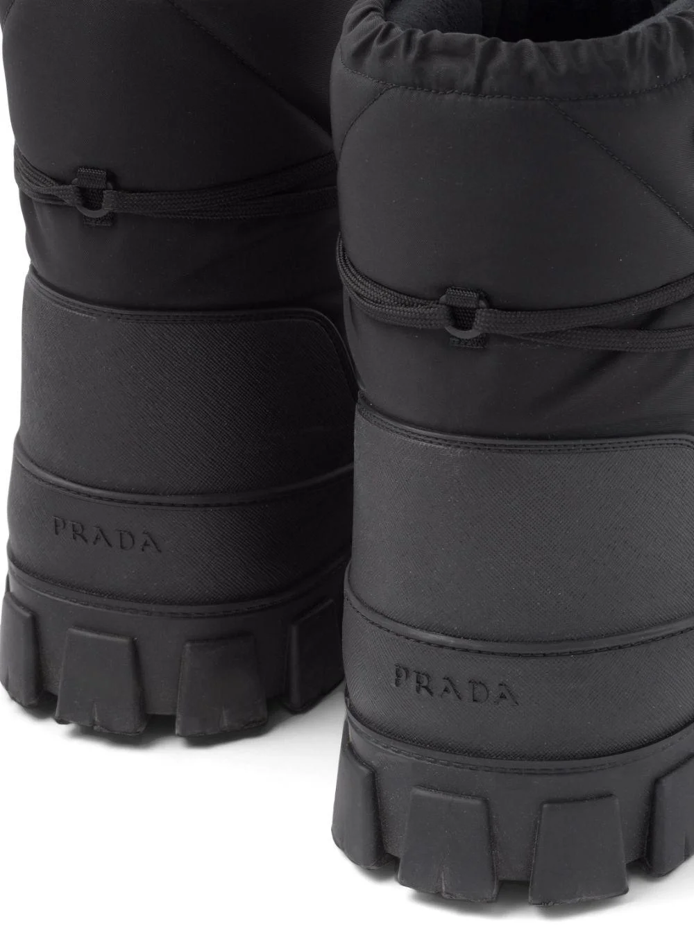 프라다 나일론 개버딘 아프레 스키 부츠 블랙