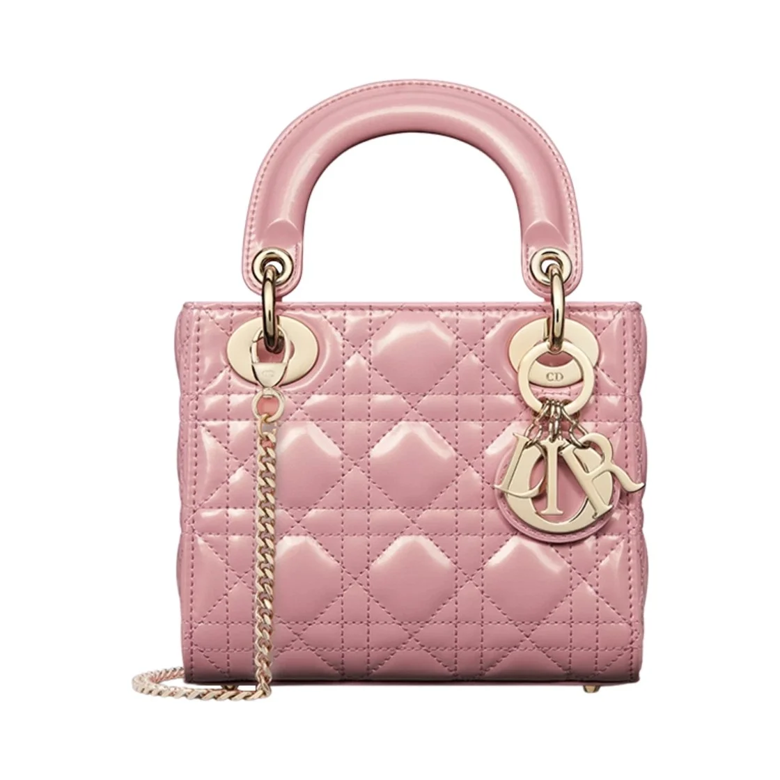 디올 레이디 페이던트 까나쥬 미니 백 앤틱 핑크