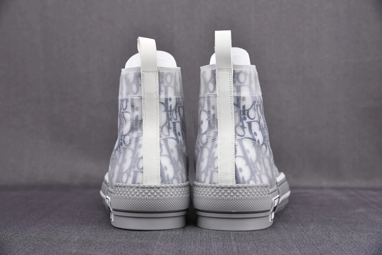 디올 B23 하이탑 스니커즈 화이트 & 네이비 블루