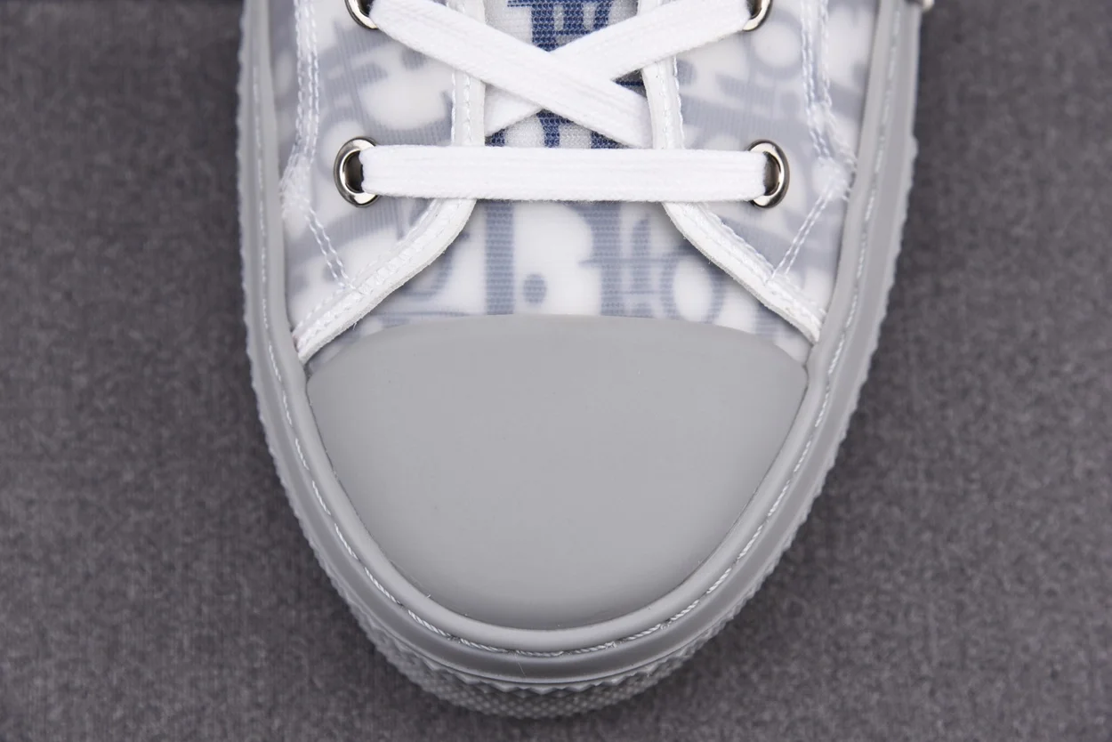 디올 B23 하이탑 스니커즈 화이트 & 네이비 블루