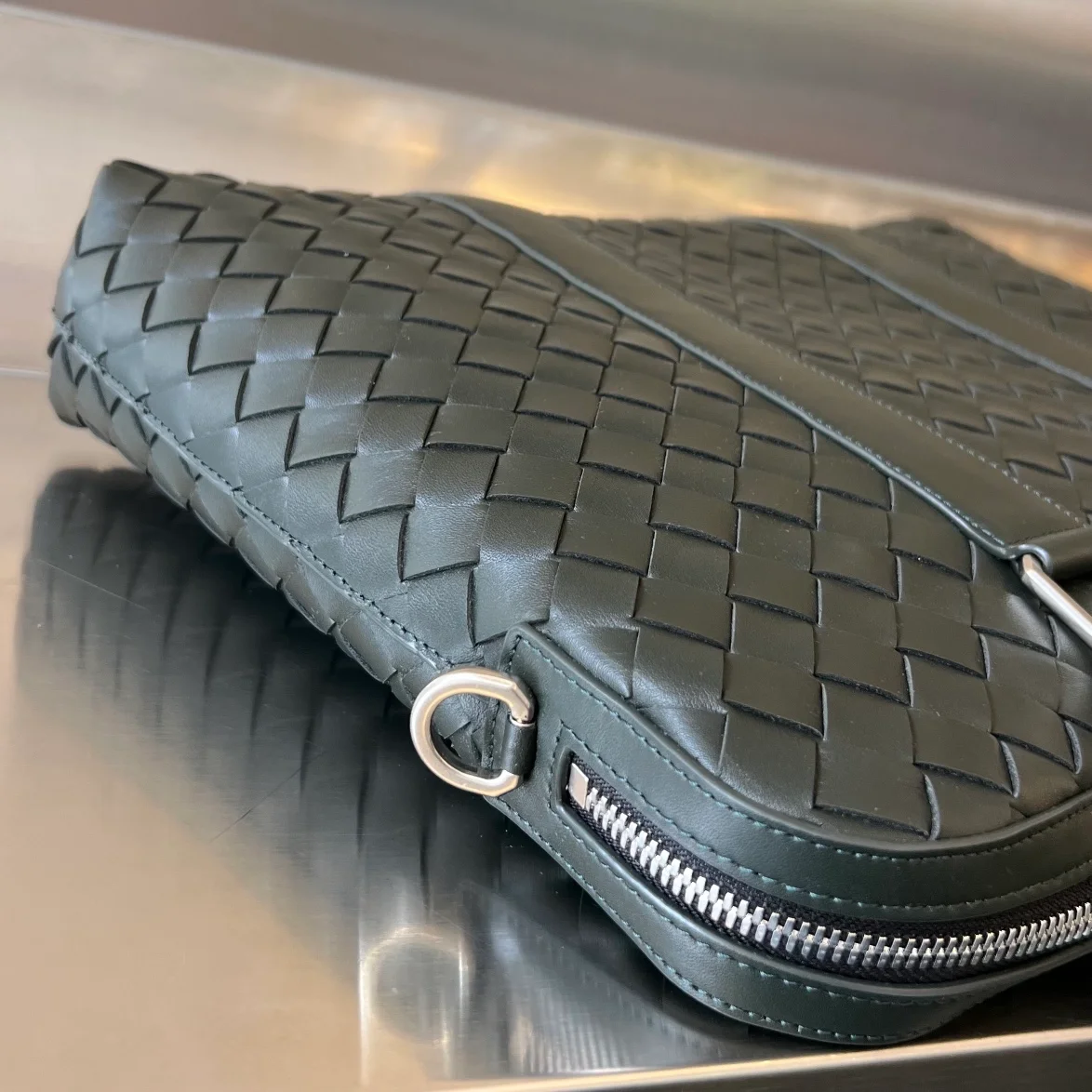 보테가 베네타 브리프케이스 슬레이트 컬러