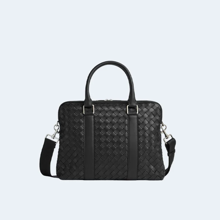 보테가 베네타 인트레치아토 브리프케이스 블랙