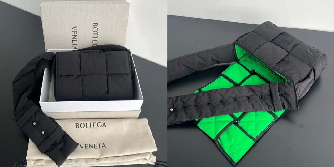 보테가 베네타 스몰 패디드 카세트백 인 그린