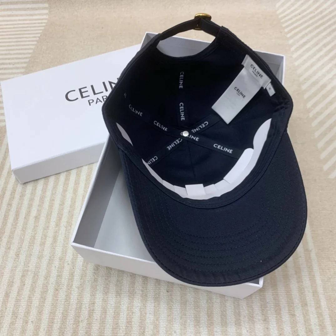 셀린느 이니셜 C 로고 코튼 베이스볼 볼캡