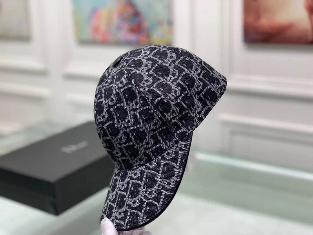 디올 오블리크 자카드 블랙 베이스볼 캡