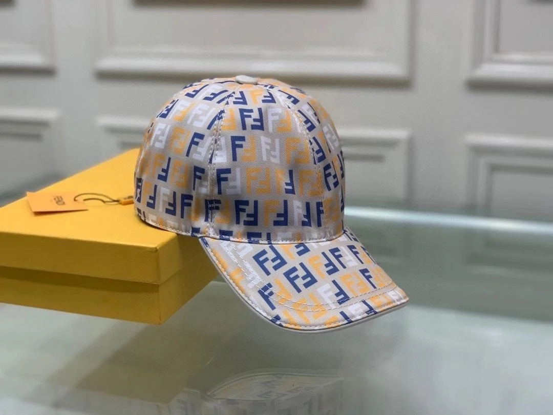 펜디 FF 풀 자카드 그레이 베이스볼 캡